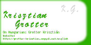 krisztian grotter business card