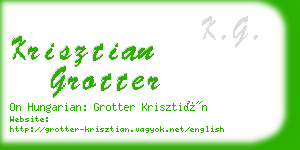 krisztian grotter business card